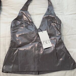 Metallic halter-brand new